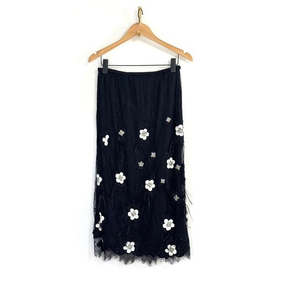 SEA New York Midi Lace Floral Embellished Bethany Skirt - Picture 2 of 8